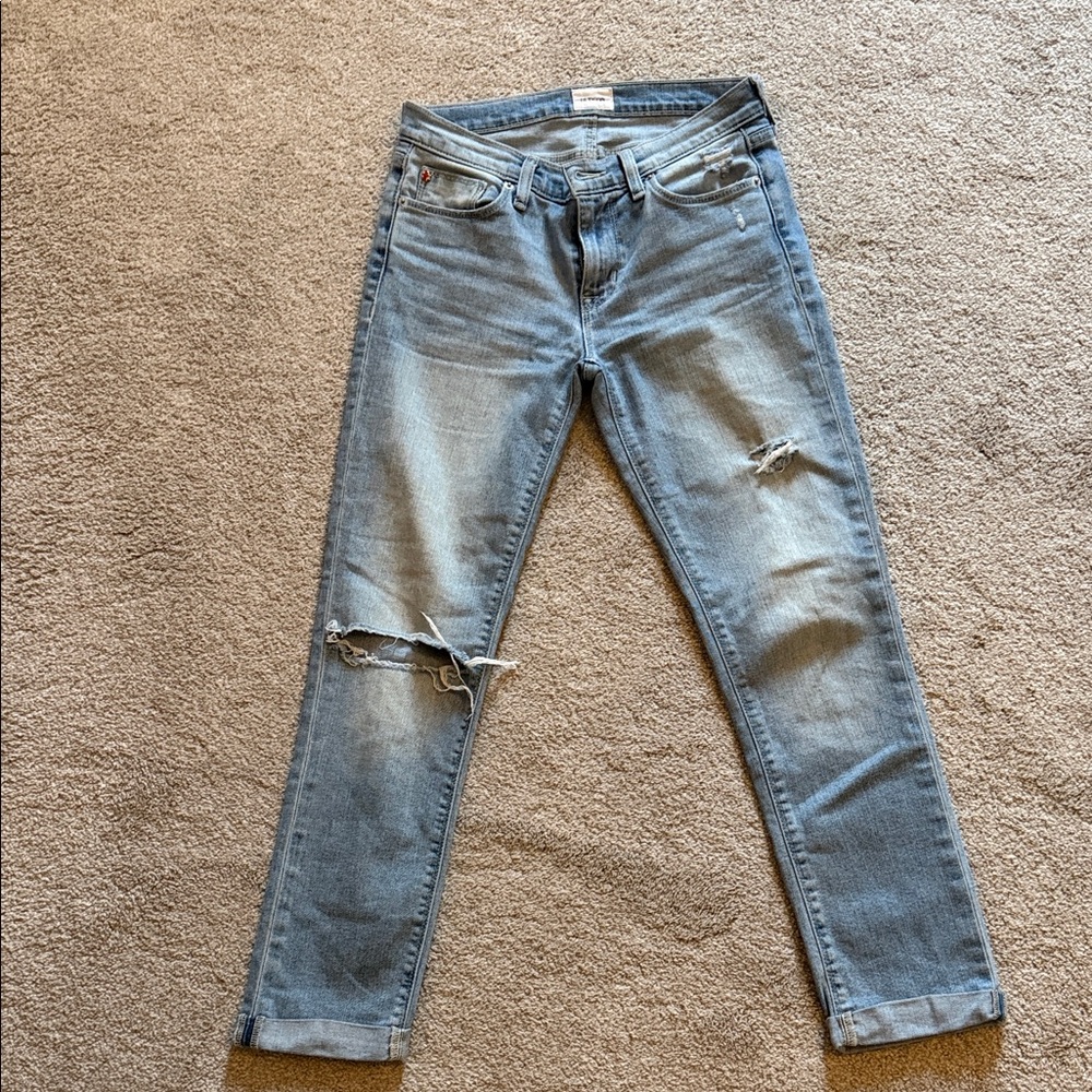 Hudson Jeans Light Blue Distressed Skinny Jeans